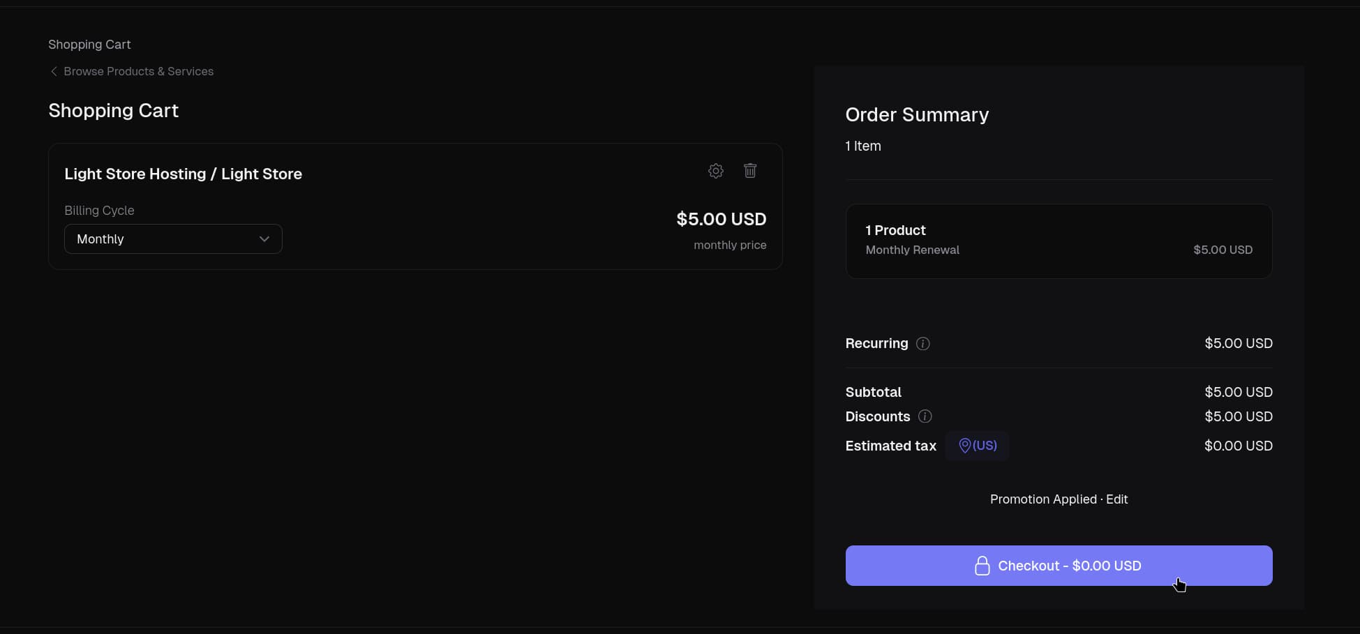 Shopping cart