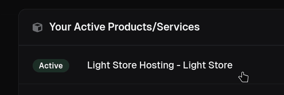 Select the new service